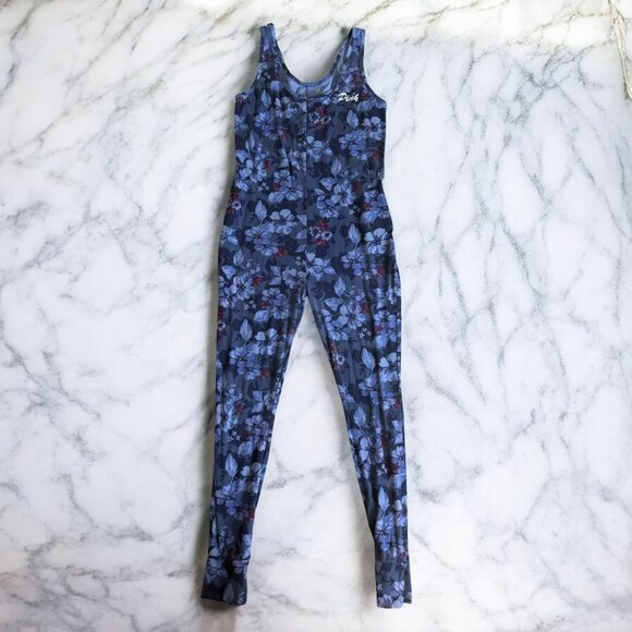 PINK Victoria's Secret Hawaiian Floral Print Tank Jumpsuit Size Medium - Picture 1 of 9